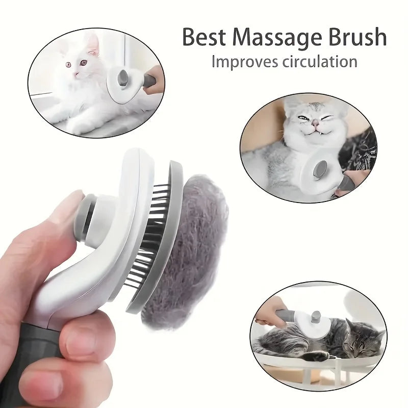 Tysons Corner Quick-Clean Pet Grooming Brush.